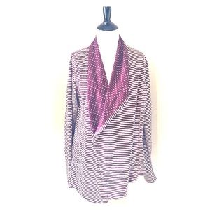 Striped and polka dot cardigan