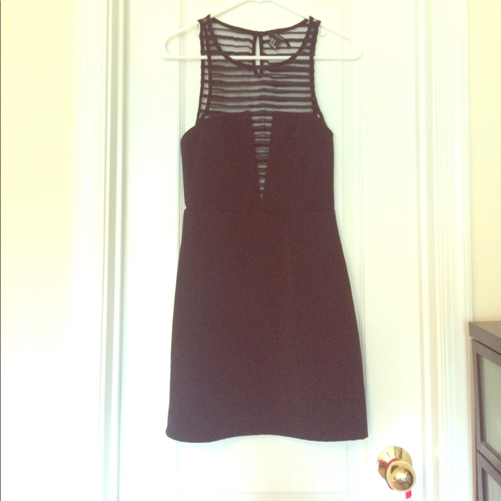 Black mesh dress