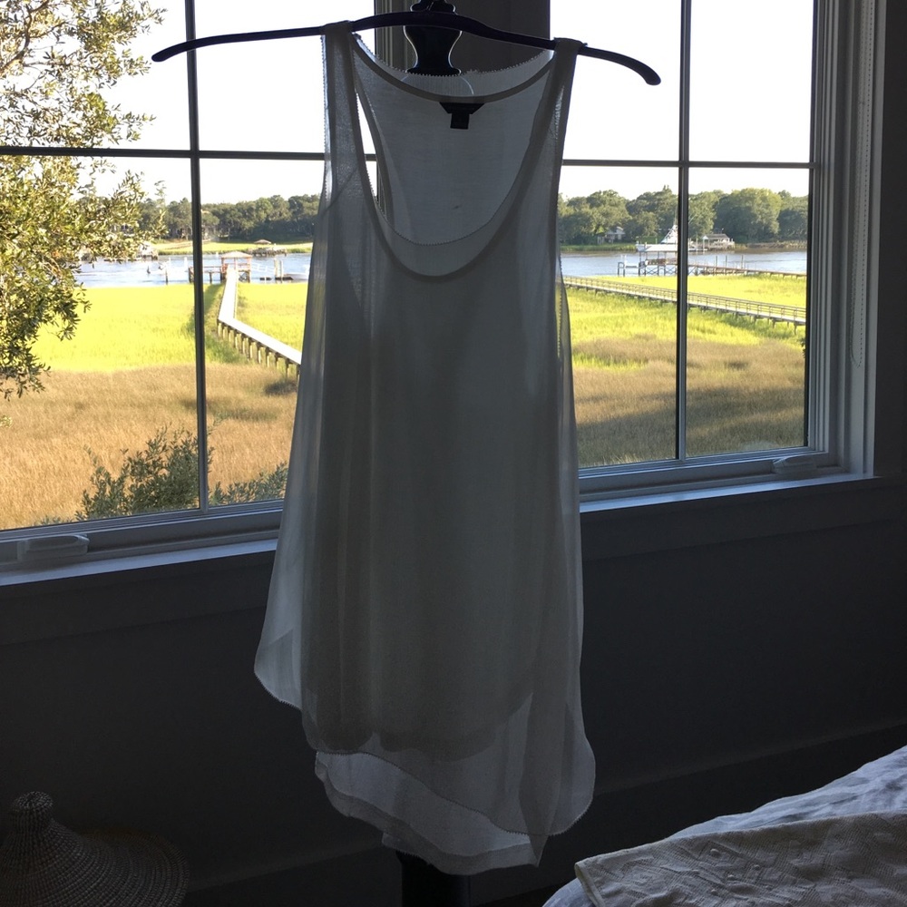 Dressy white tank top