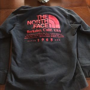 The North Face black zip up hooded sweatshirt