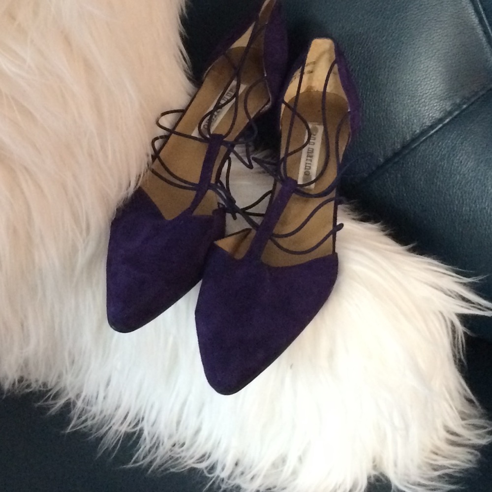 Purple leather 3 inches by Ann Marino