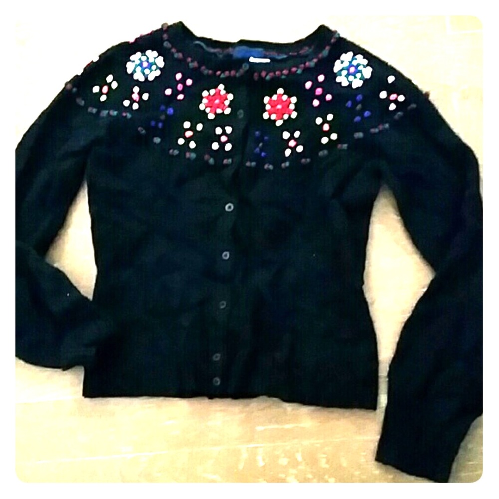 KENZO FOLK BLACK CARDIGAN
