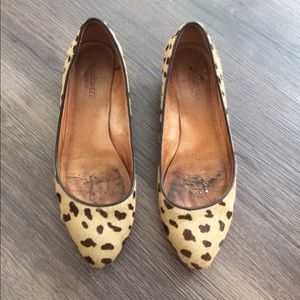 Madewell calf hair leopard flats with low heel