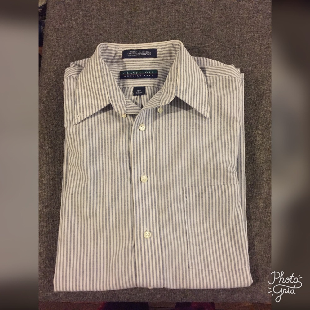 Men's striped collared shirt