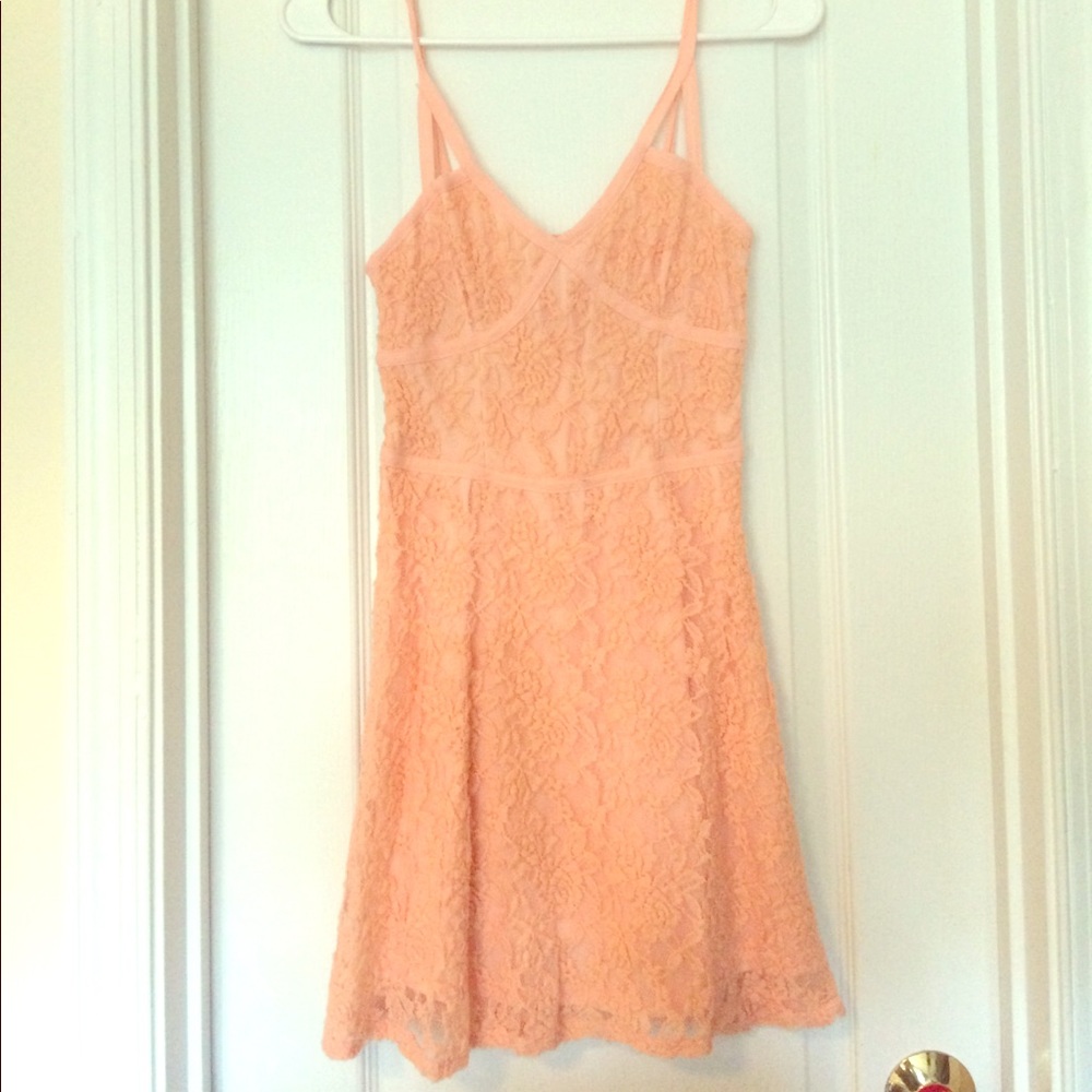 Pink lace dress