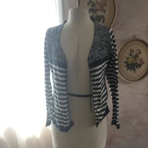 SALE | Lace Up Screen Printed Cardigan