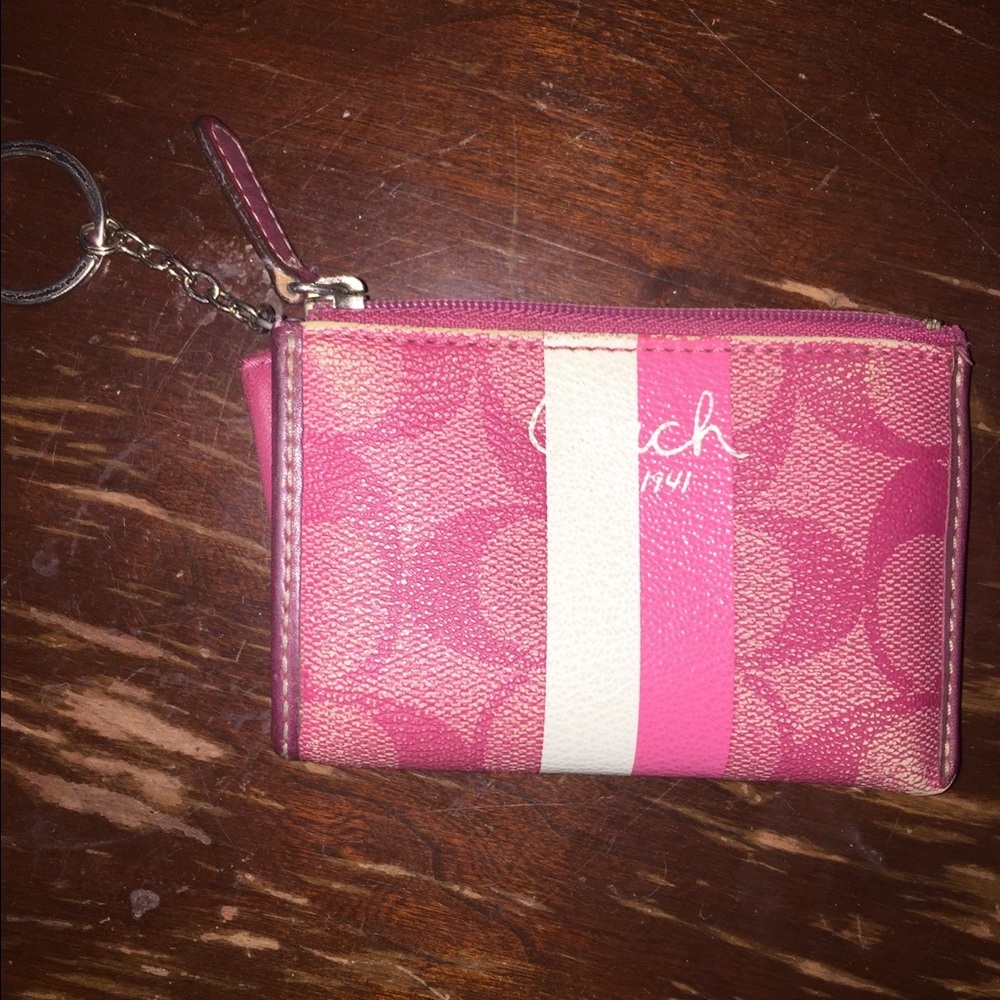 Pink Coach coin purse