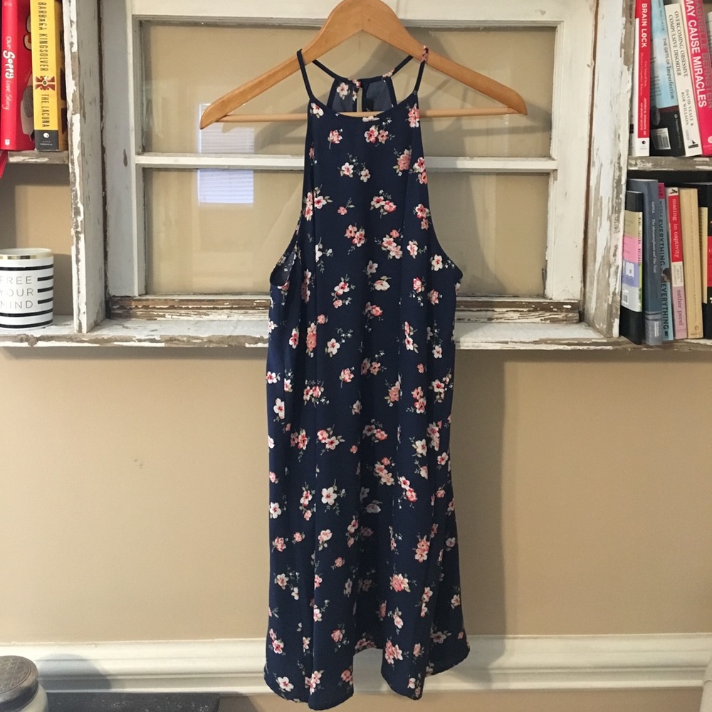 High-neck Trapeze Dress