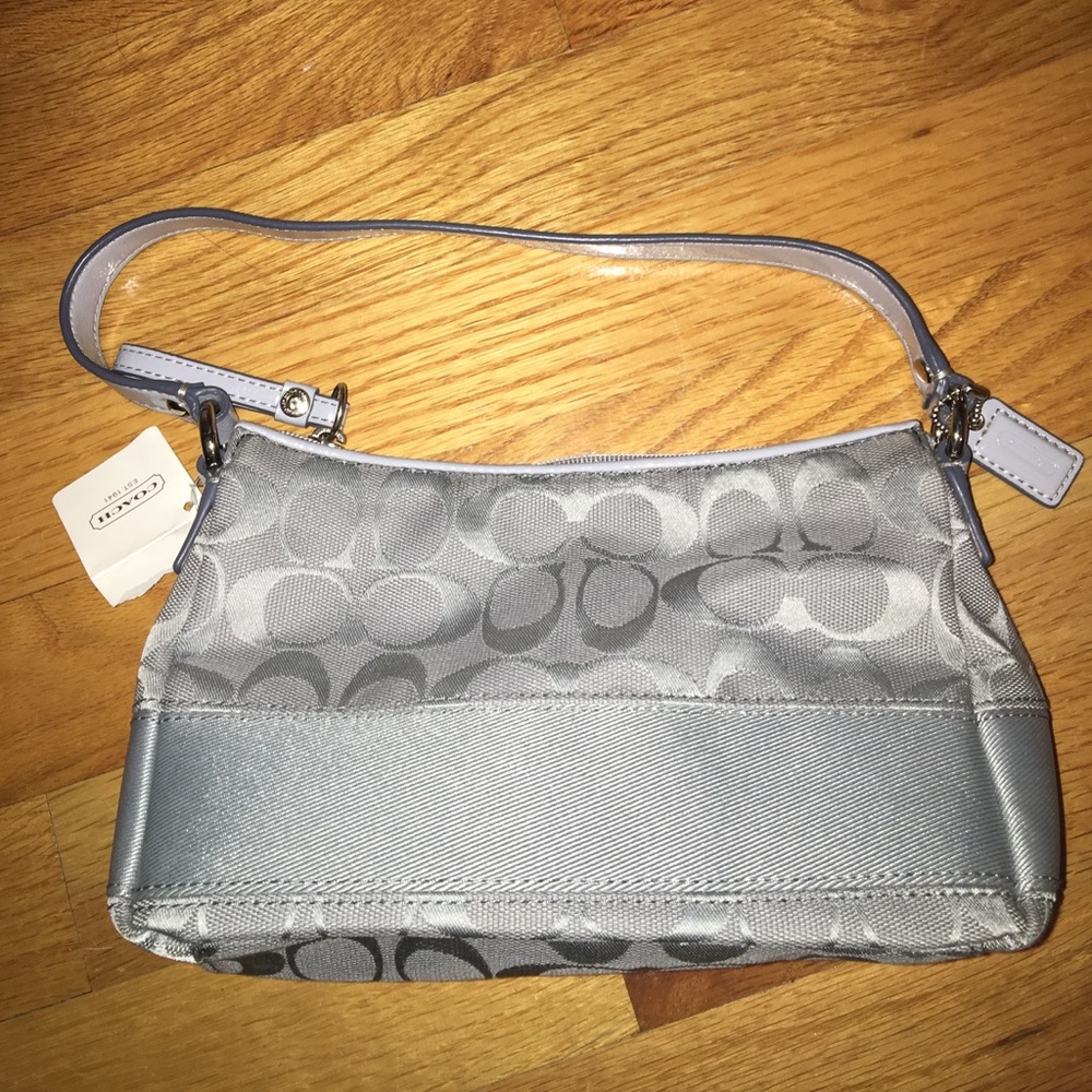 Gray Coach Hand Bag