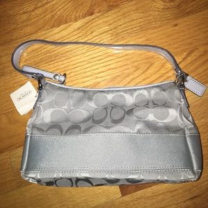 Gray Coach Hand Bag