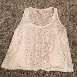 White Lacy Tank 344