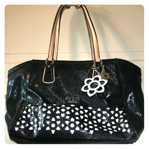 Black floral GUESS Purse