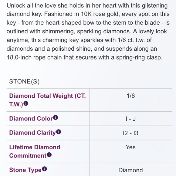 Gordon's Jewelers Key 10K Rose Gold  1/6 CT. T.W. - Picture 5 of 6