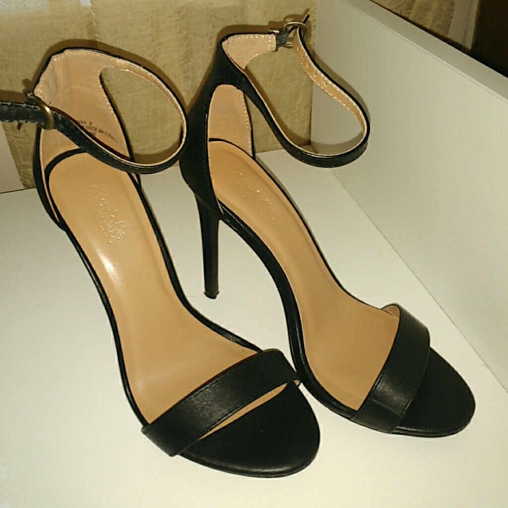 Black Ankle Strap Heels