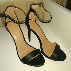 Black Ankle Strap Heels