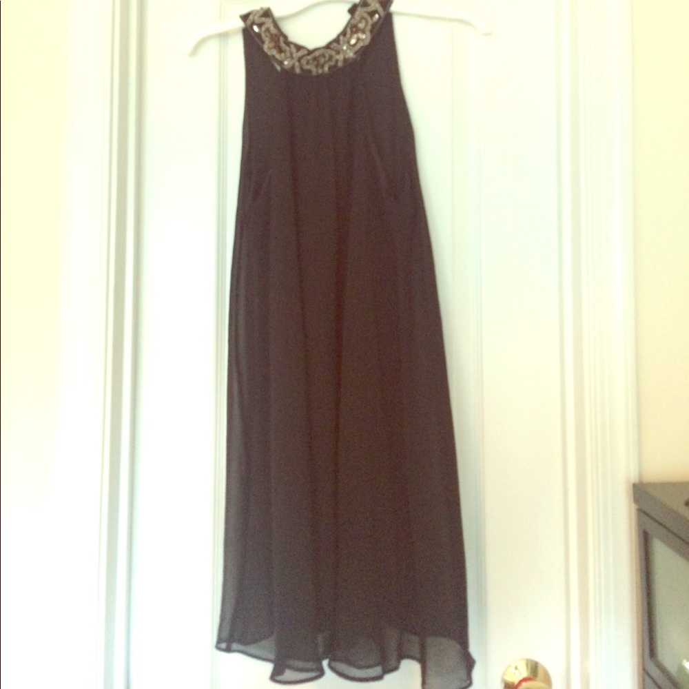 Black halter dress