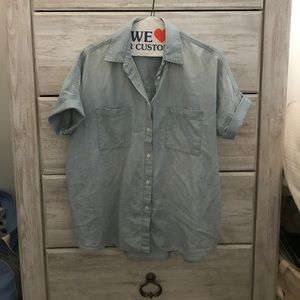 Madewell denim short sleeve button down