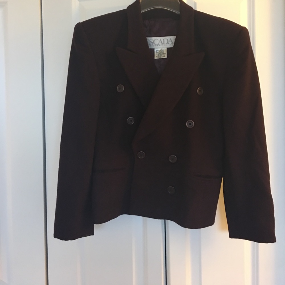 Dark purple wool/cashmere blend Escada blazer