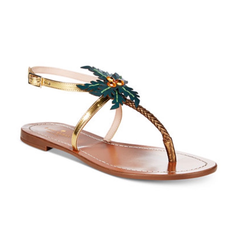 Kate Spade NY Metallic Solana Palm Tree Sandals
