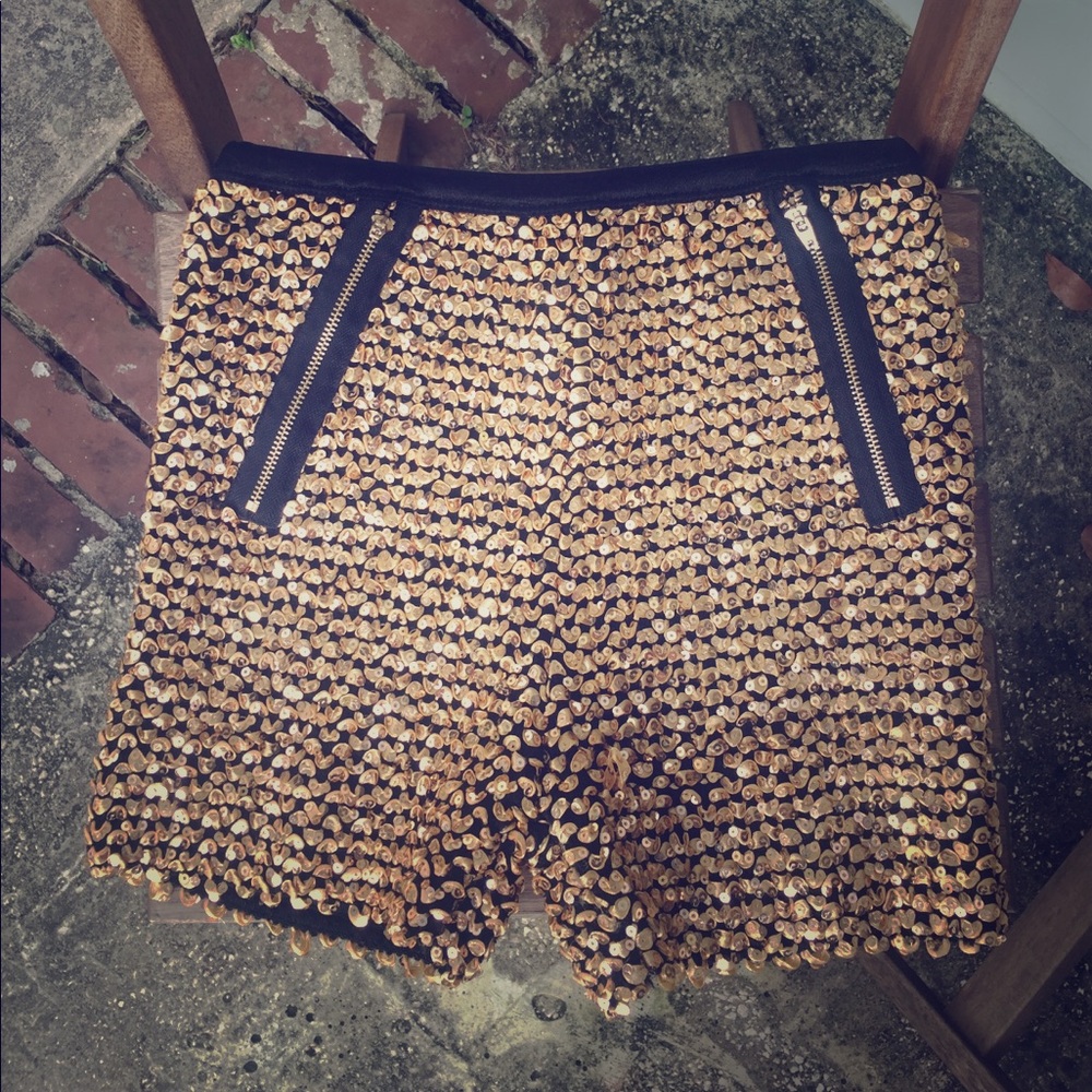 Gold Sequin Shorts