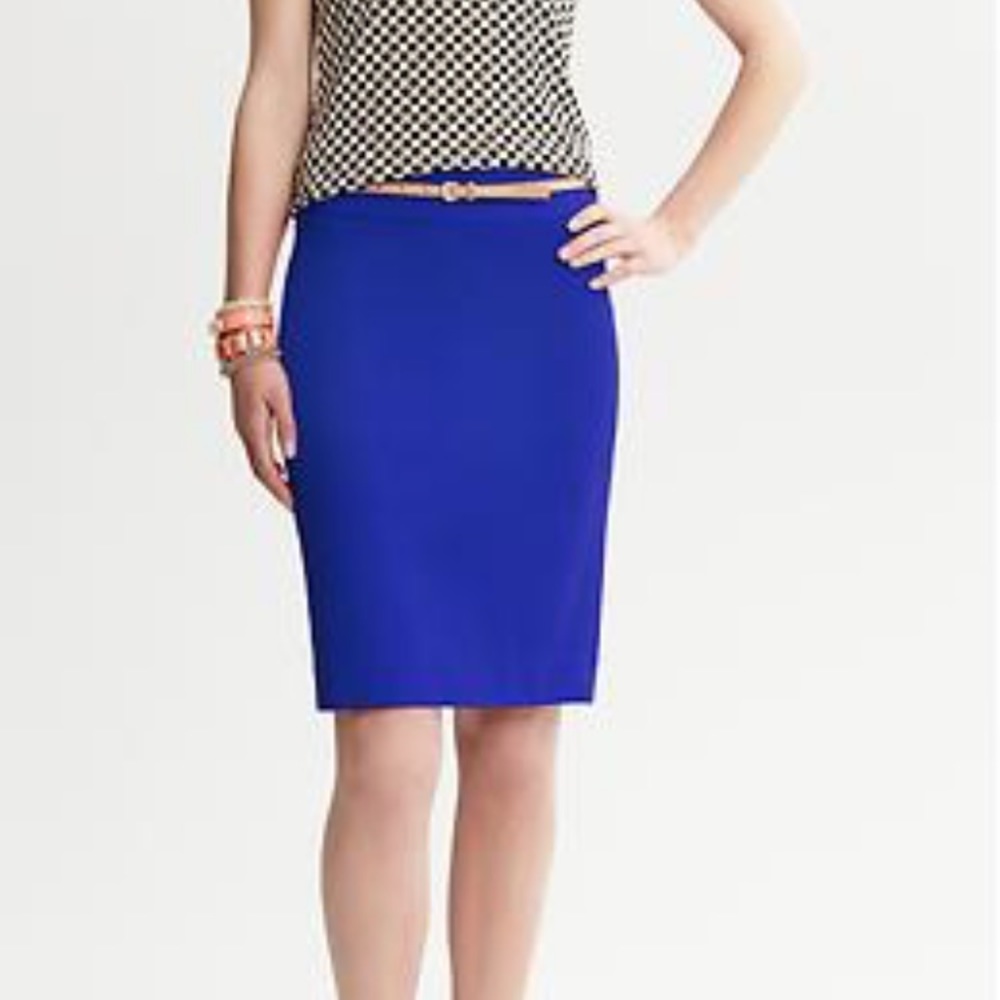 Banana Republic Sloan Blue Pencil Skirt
