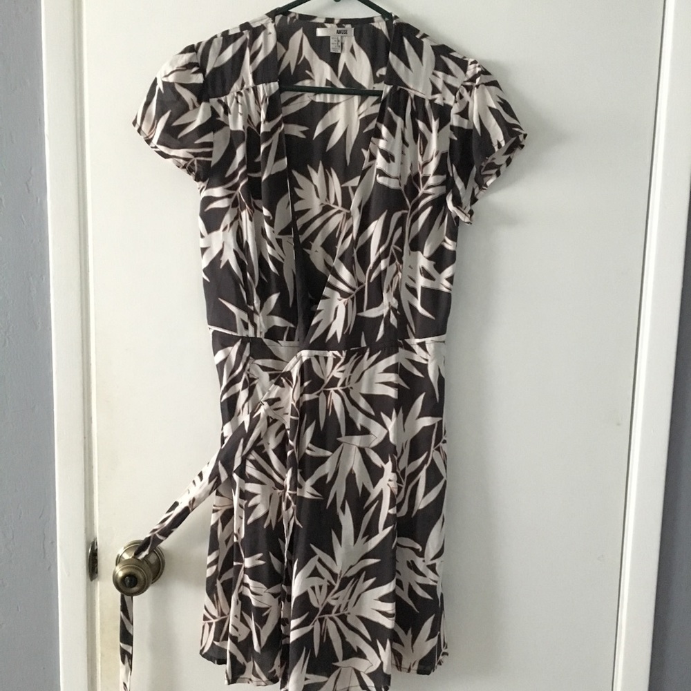 Amuse Society print wrap dress