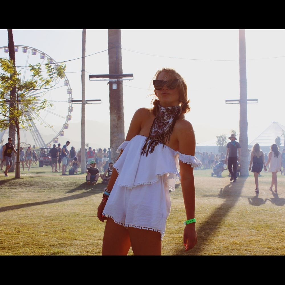 White Free People Romper
