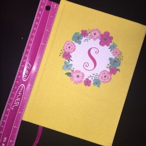 Notebook, Journal "S" Pink and Yellow Brand New