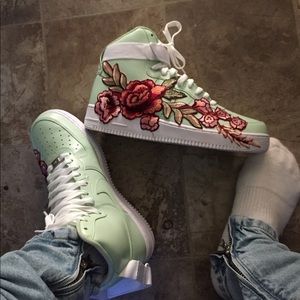 Mint Floral Airforce 1