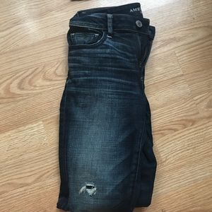 Hi rise distressed jeggings American eagle