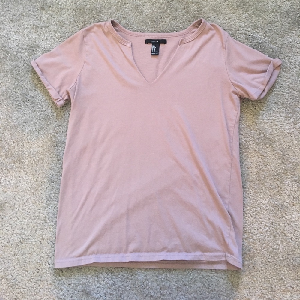 FOREVER 21 Dusty Pink T-Shirt