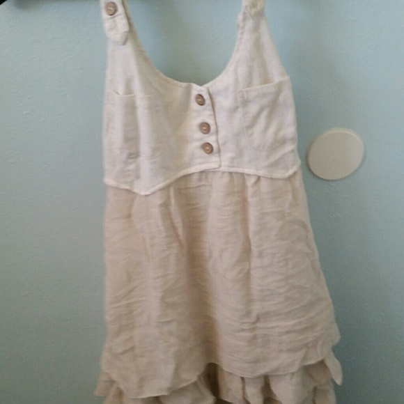 Cream Halter Dress - Picture 1 of 2