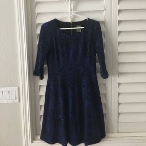 Black and blue cocktail dress