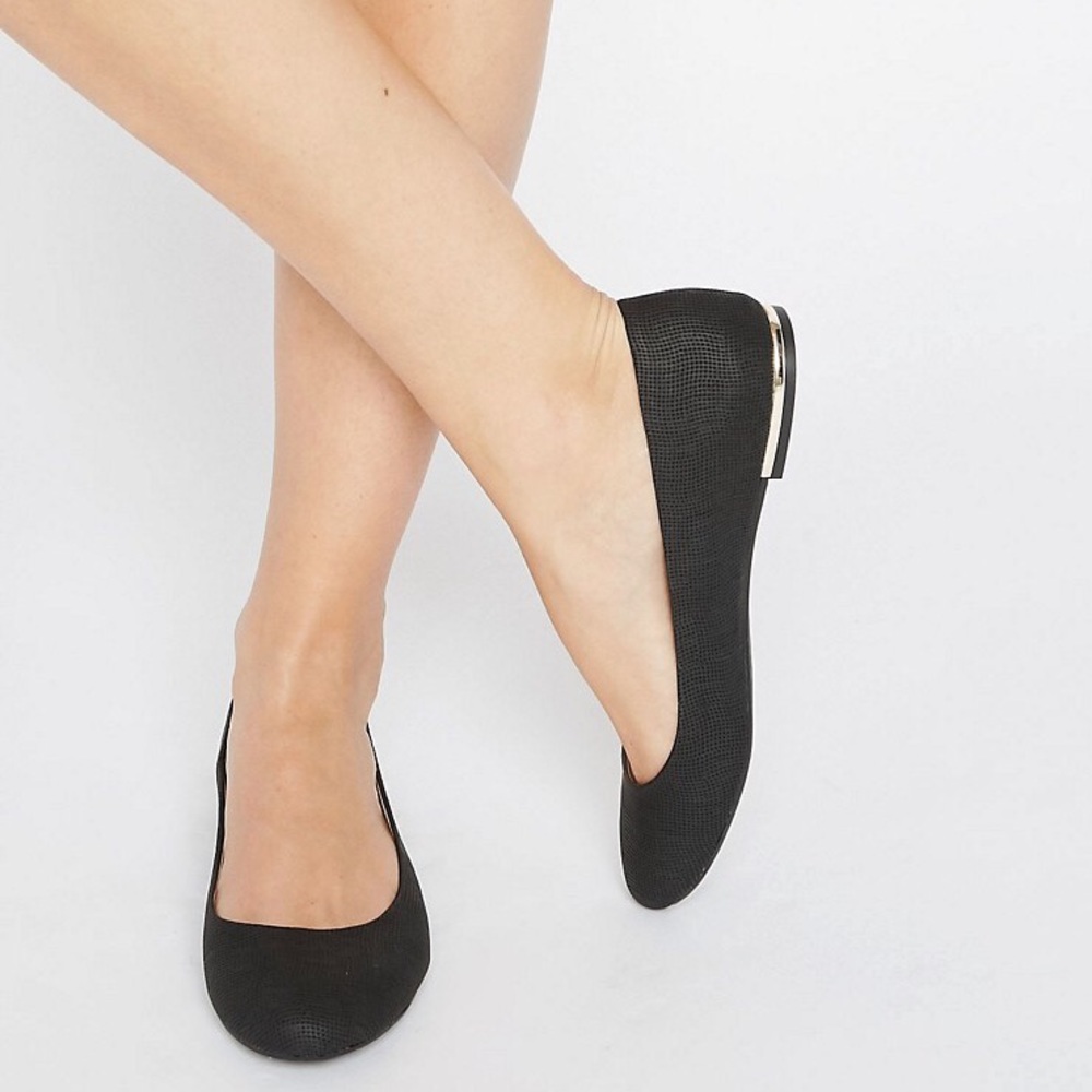 women's black ballet flats size 7 1/2