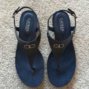 Ralph Lauren navy blue sandals