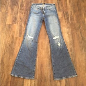 Distressed Flare jeans