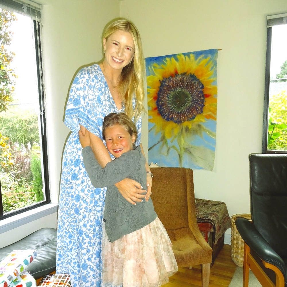 WHEREFORE ART THOU BLUE FLORAL PRINT MAXI DRESS