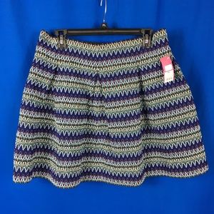 Rainbow Zig Zag Stretchy A-Line Mini Skirt XXL