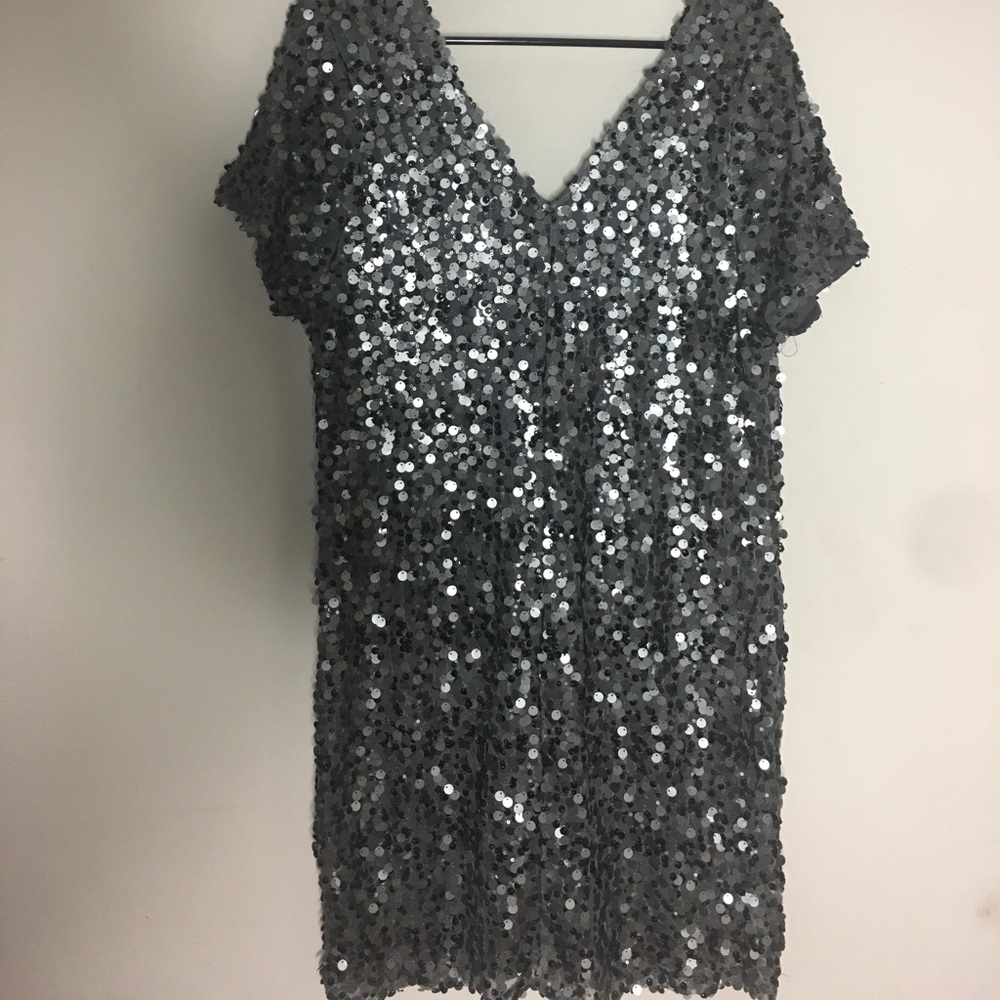 Gunmetal Sequin Dress - FOREVER21