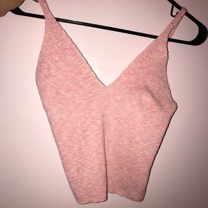 BRAND NEW Cute pink and white crop tank top