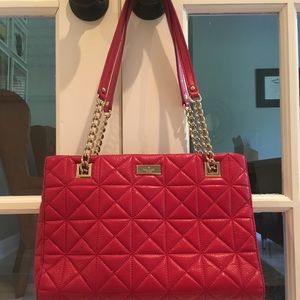 Kate Spade Red Quilted Handbag