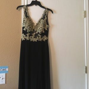Gold/Black Prom Dress