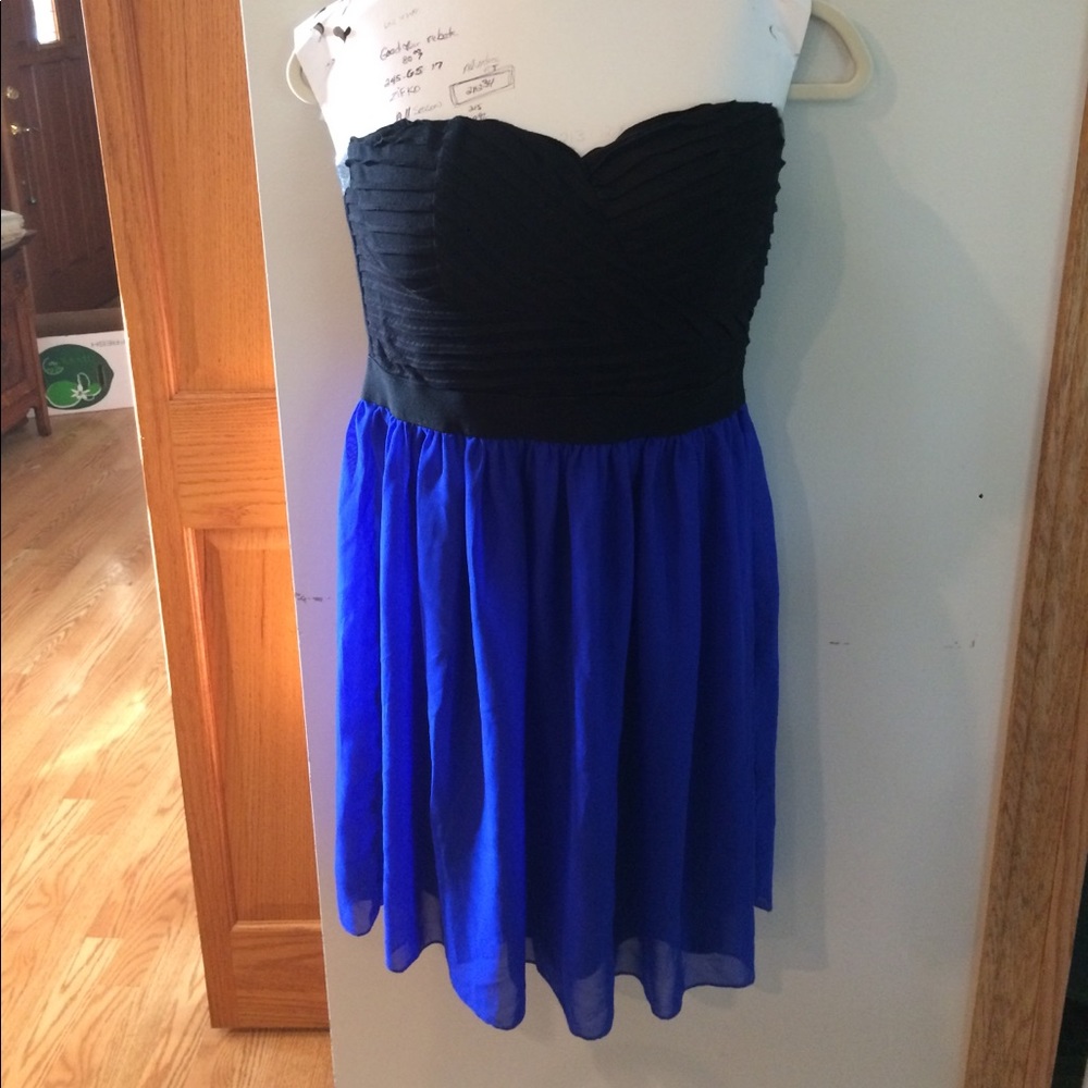 Charlotte Russe Royal Blue Strapless Dress