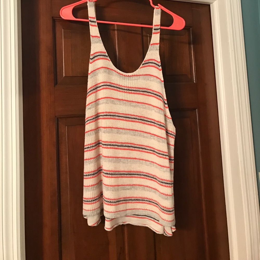 Free People striped rib tank top