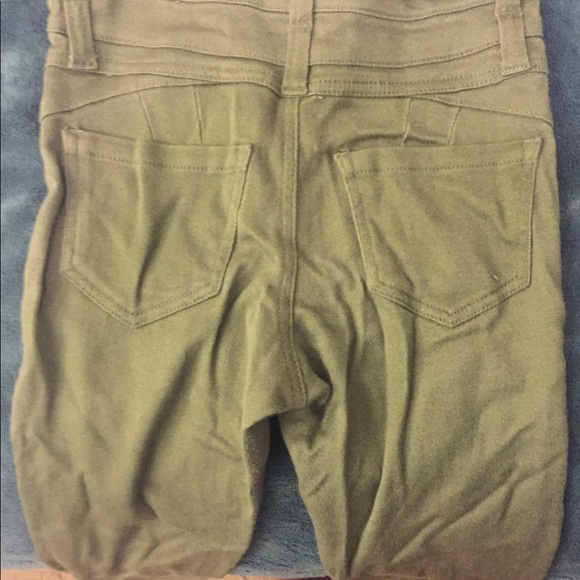 High waisted olive green jegging - Picture 2 of 3