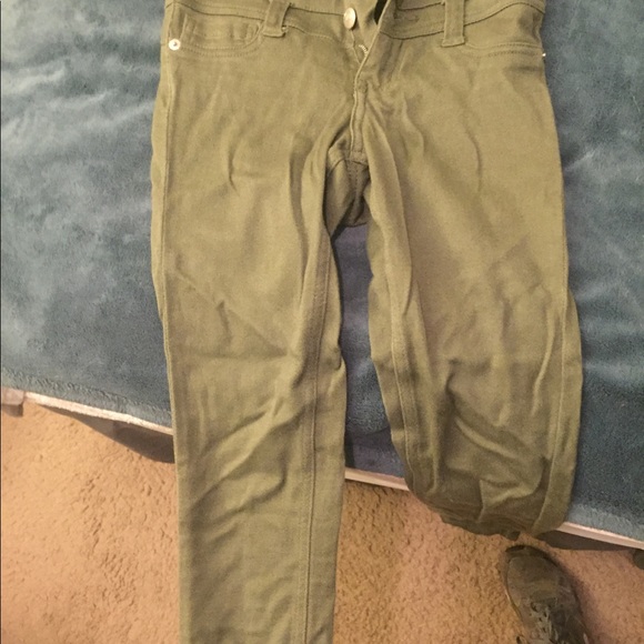 High waisted olive green jegging - Picture 3 of 3