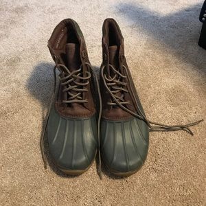 Leather Sperry duck boots
