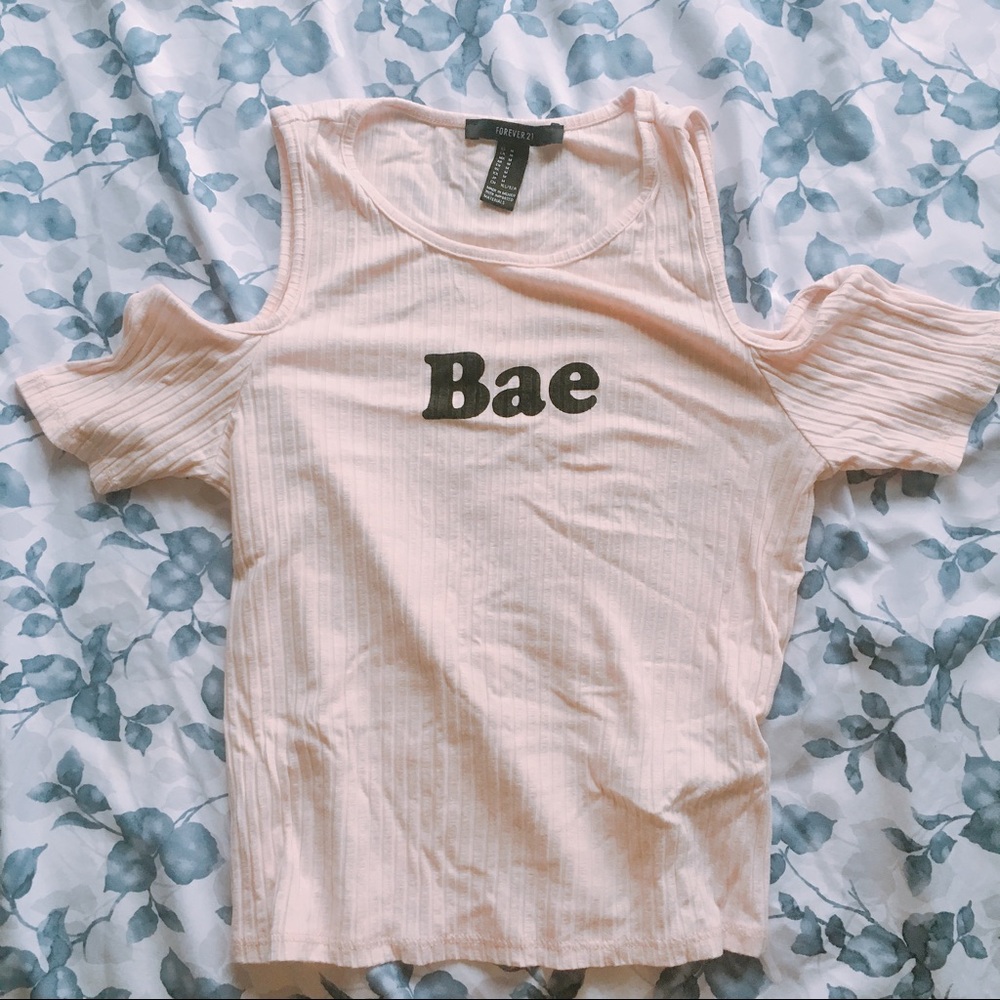 Light pink off the shoulder top