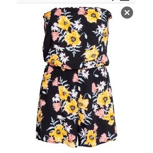 Floral strapless Jumpsuit Romper