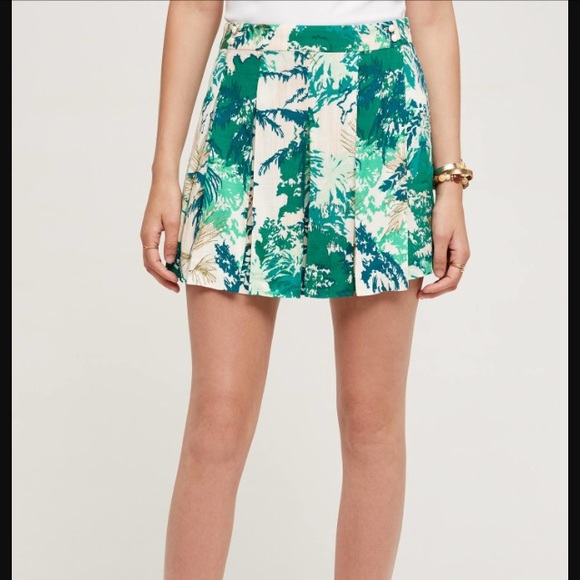 Anthropologie Eleveness Green Printed Skort - Picture 2 of 8